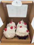 Raspberry Cupcake Candles Vanilla or Chocolate