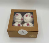 Raspberry Cupcake Candles Vanilla or Chocolate