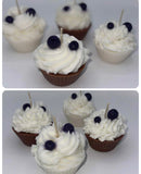 Blueberry Cupcake Candles Vanilla or Chocolate