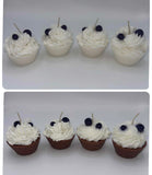 Blueberry Cupcake Candles Vanilla or Chocolate