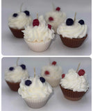 Blueberry Cupcake Candles Vanilla or Chocolate
