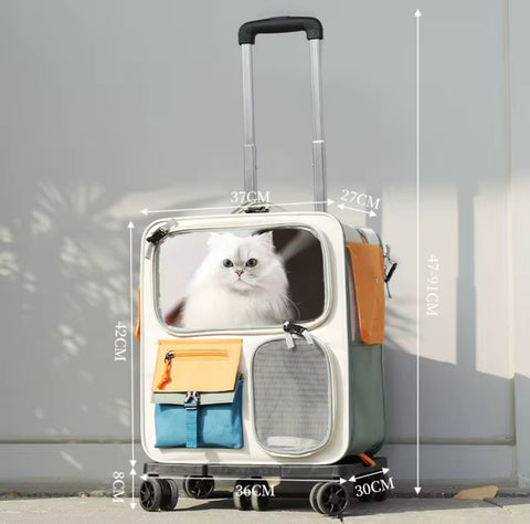 2025 3-in-1 Wheeled Pet Carrier Backpack