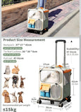 2025 3-in-1 Wheeled Pet Carrier Backpack