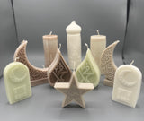 Halal Islam Inspired Pillar Candles , Peace and Reflection