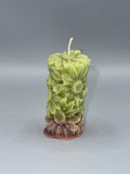 Decorative Stacked Flower Candle – Handcrafted Floral Accent