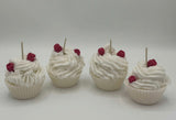 Raspberry Cupcake Candles Vanilla or Chocolate