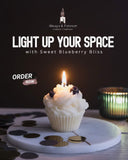 🧁 Blueberry Cupcake Candle – Vanilla or Chocolate