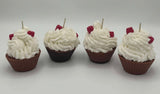 Raspberry Cupcake Candles Vanilla or Chocolate