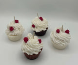 Raspberry Cupcake Candles Vanilla or Chocolate