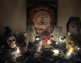 Spooky Skull shaped Mason Jar Candles w/lid