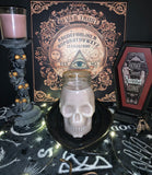 Spooky Skull shaped Mason Jar Candles w/lid