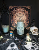 Spooky Skull shaped Mason Jar Candles w/lid