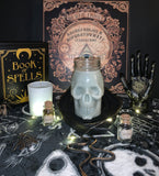 Spooky Skull shaped Mason Jar Candles w/lid