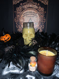 Spooky Skull shaped Mason Jar Candles w/lid